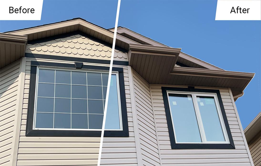 project comparison for windows replacement before after