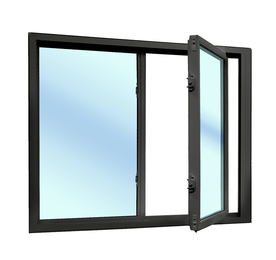 black slider window